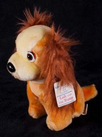 Disney Lady and the Tramp Animated Film Classic 7" Lady Dog Plush Stuffed